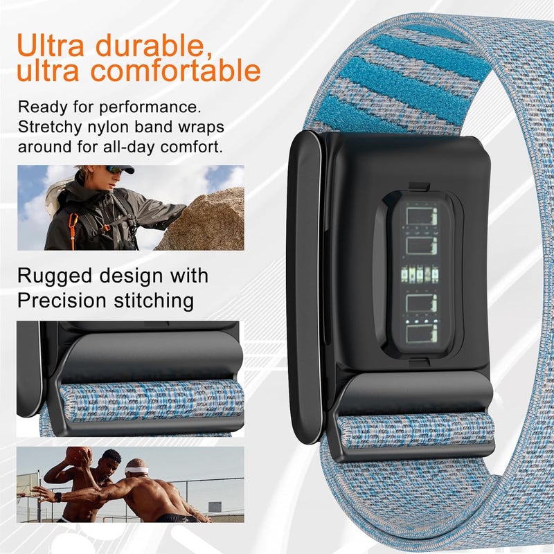 surundo Nylon Sport Band Compatible with Whoop Band 4.0 Strap Men Women with Bumper Case, Breathable Nylon Adjustable Waterproof Replacement Wristbands Straps for Whoop 4.0 - Image 3